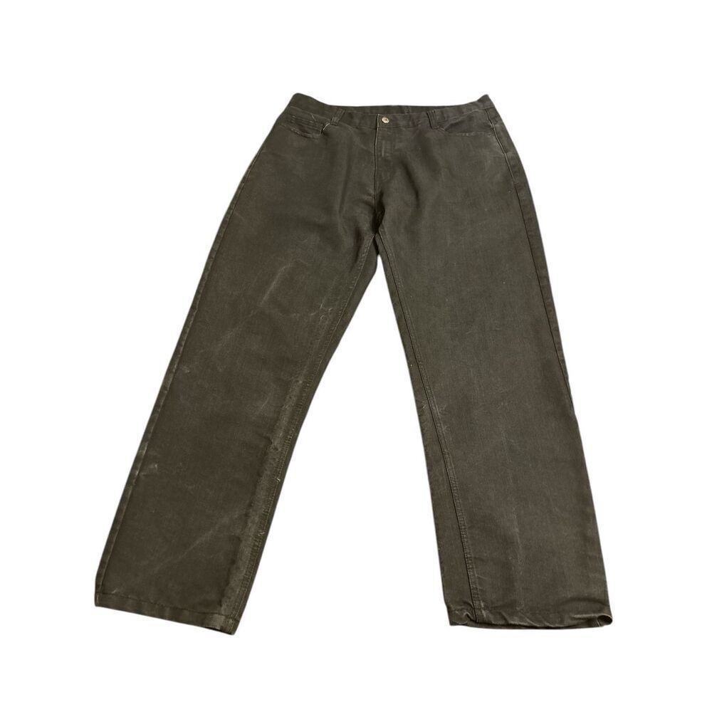 Skater Straight Leg Baggy Jeans 38x30 Qruel Black Denim Y2K